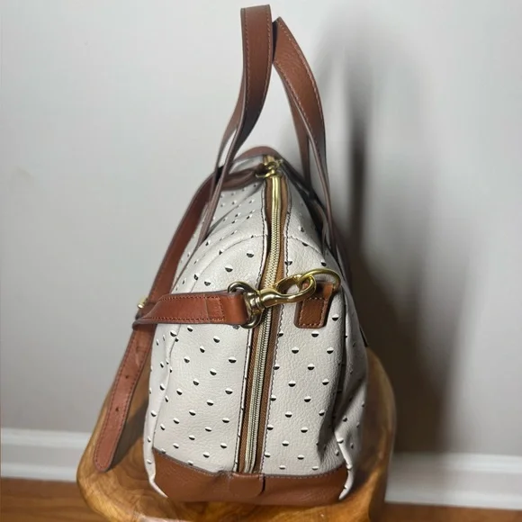 Fossil Hailey Polka Dot Crossbody Satchel - Picture 5 of 12